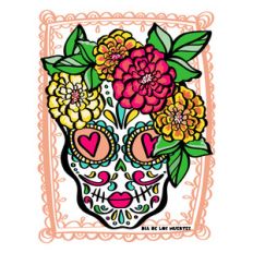 framed skull