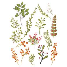 leaves and branches planner stickers