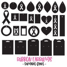 ribbon earrings font