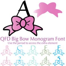 qfd big bow monogram font