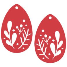 leaf berry earrings