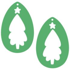 christmas tree earrings