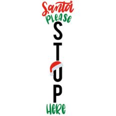 santa please stop here porch sign