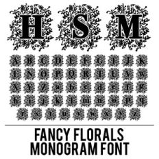 fancy florals monogram font