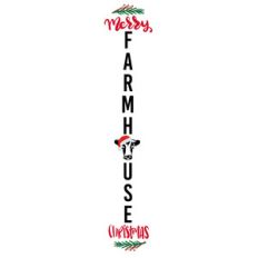 merry farmhouse christmas porch sign