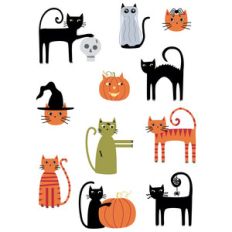 halloween cat stickers