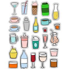 ml bottles and drinks stickers