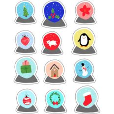 ml my christmas globes stickers