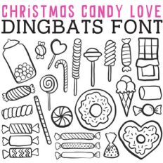 cg christmas candy love dingbats