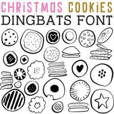 cg christmas cookies dingbats