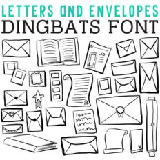 cg letters and envelopes dingbats