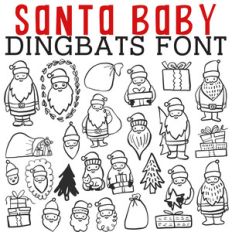 cg santa baby dingbats
