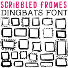 cg scribbled frames dingbats