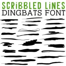 cg scribbled lines dingbats