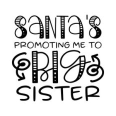 santa's promoting me to big sister
