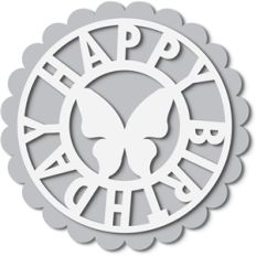 birthday tag topper circle