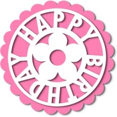 birthday tag topper flower