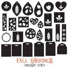 fall earrings font