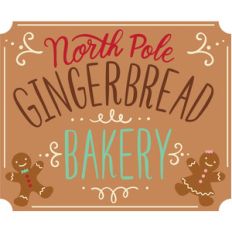 north pole gingerbread bakery sign