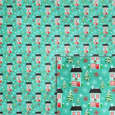 christmas houses background paper
