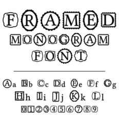 framed monogram font