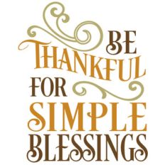 thankful for simple blessings
