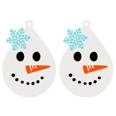 snowman earrings