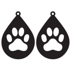 paw print earrings