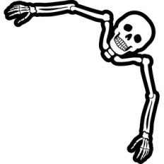 skeleton corner halloween