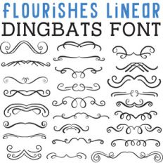 cg flourishes linear dingbats