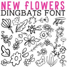 cg new flowers dingbats