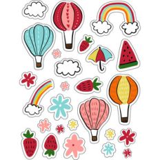 ml fun balloons and summer stickers