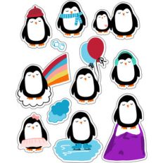 ml winter penguins stickers