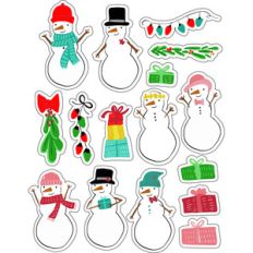 ml winter snowman stickers