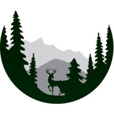 deer layered landscape