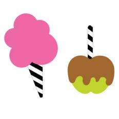 cotton candy and candy apple - candy carnival