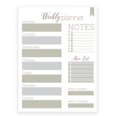 weekly planner