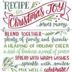 recipe for christmas joy