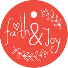 faith and joy gift tag - christmas