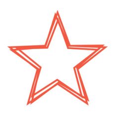 lined star