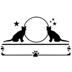 cat mailbox family name frame