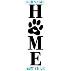 home paw print porch sign
