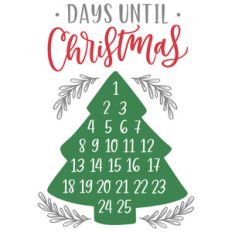 days until christmas tree