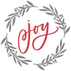 joy wreath frame
