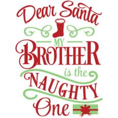 dear santa brother naughty