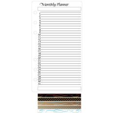 elegant planner monthly planner page a6 layout