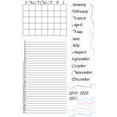 elegant planner months, numbers, calendar stickers