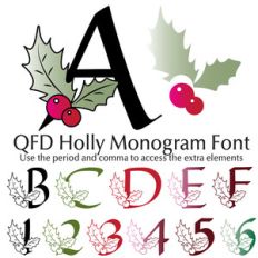 qfd holly monogram font