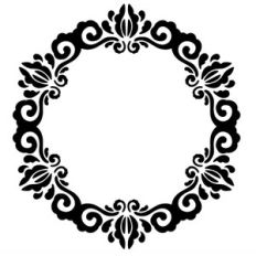 vintage circle stencil