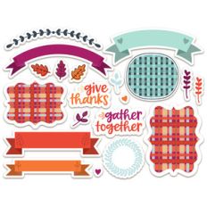 fall label stickers
